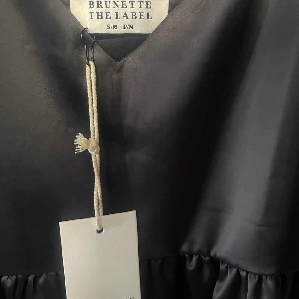 NWT Brunette the label Satin Baby Doll Dress s/m - Picture 7 of 7